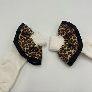 Kids Leopard Ruffle Socks